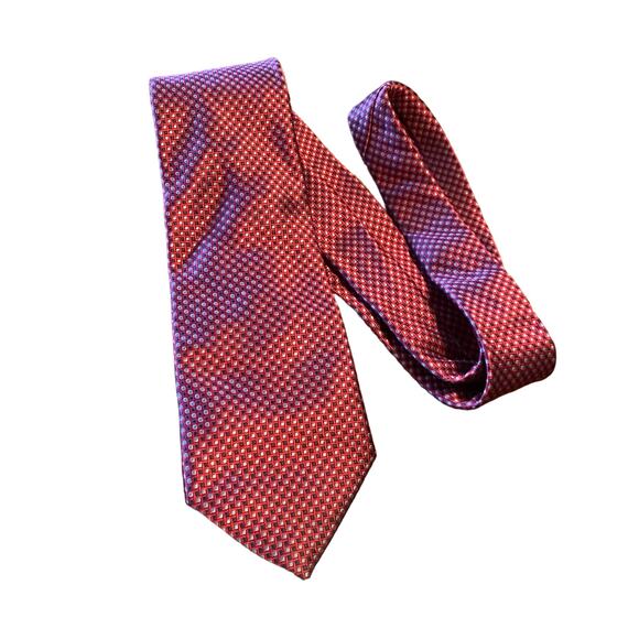 Joseph Abboud 100% Silk Made in Italy Red, Black and Gray Tie Formal Career Wear - Picture 5 of 11